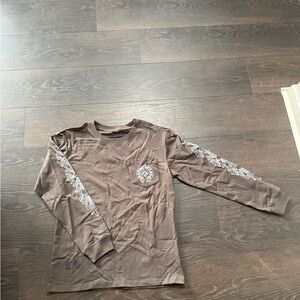 Chrome Hearts Taupe Shirt with White logo
